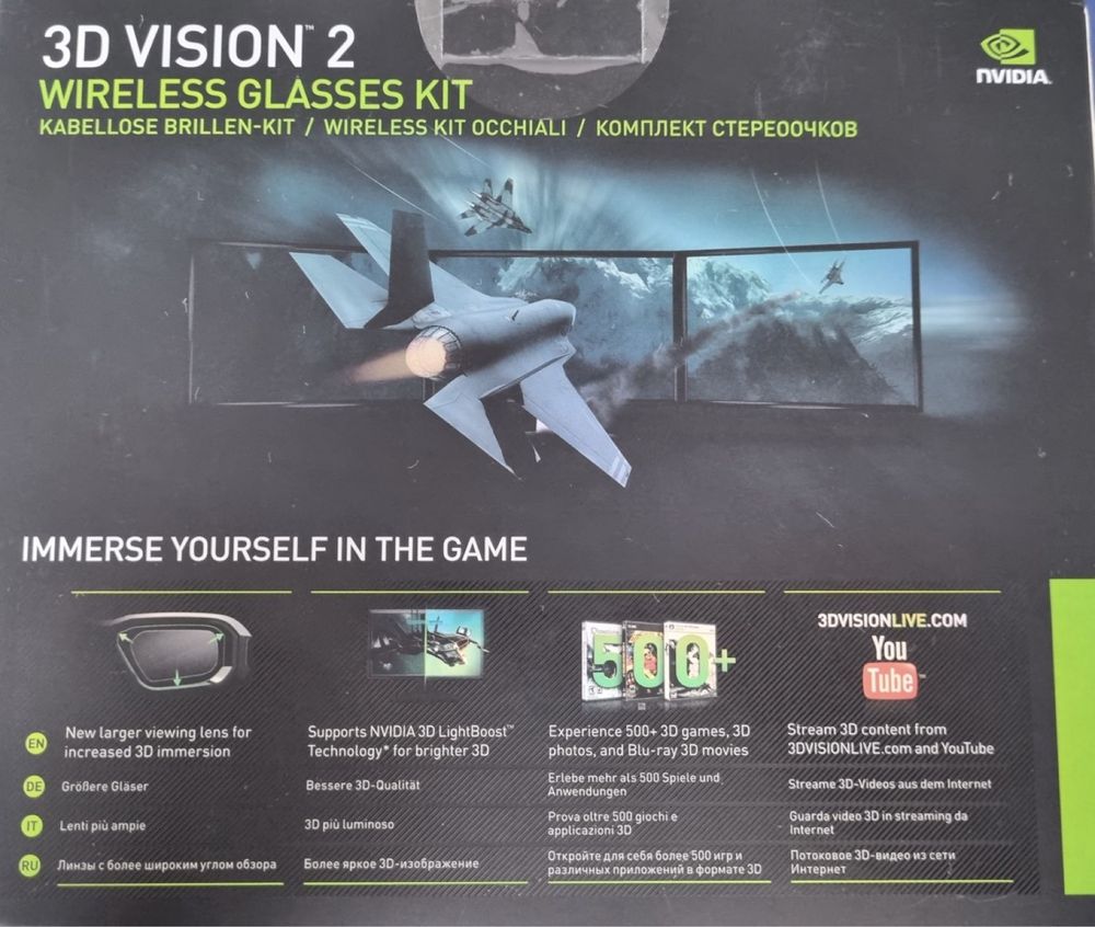 Kit nVidia 3D Vision 2-ochelari 3D+emitator IR