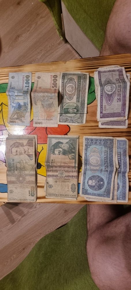 Bancnote vechi 10,25,100,500,1000,5000