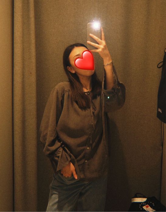 Свободная женская рубашка oversize