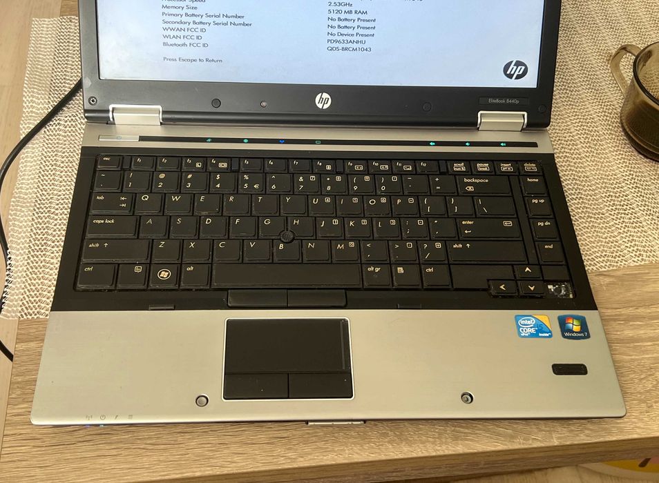 Laptop HP EliteBook 8440p i5-M540 – fără HDD, RAM, baterie