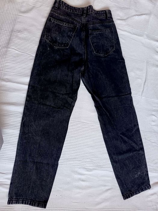 Дамски черни дънки тип Mommy Jeans