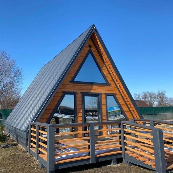Construim case si cabane din lemn stil A Frame, folosind materiale de