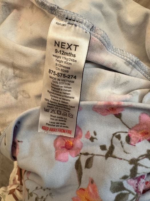 Set 2 pijamale bebe Next 9-12 luni, marime 80