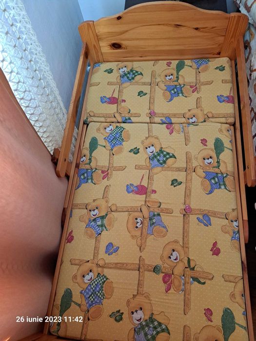 Vand pat reglabil copil din lemn