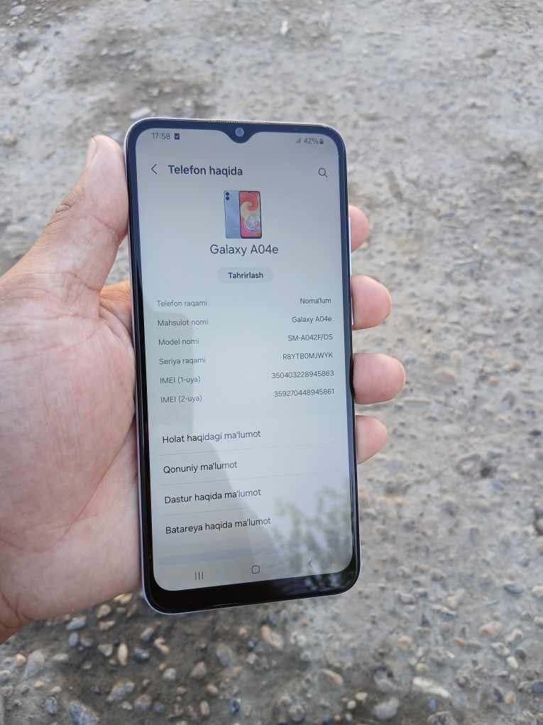 Samsung a04e sotiladi holati idial ochilmagan 3ga 32