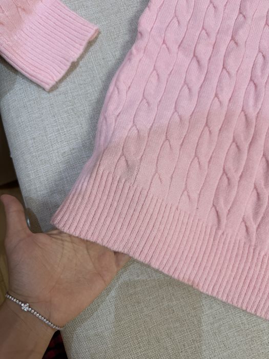 Pulover Ralph Lauren – roz pastel, model cable-knit - Marimea S