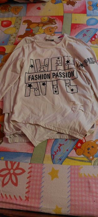 Set bluze fete alb cenușiu 134/140