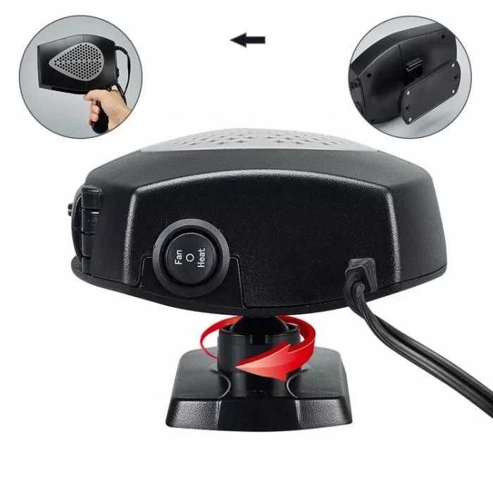 Печка за кола Automat, Духалка за автомобил, 12V, 5001, Червена и сива