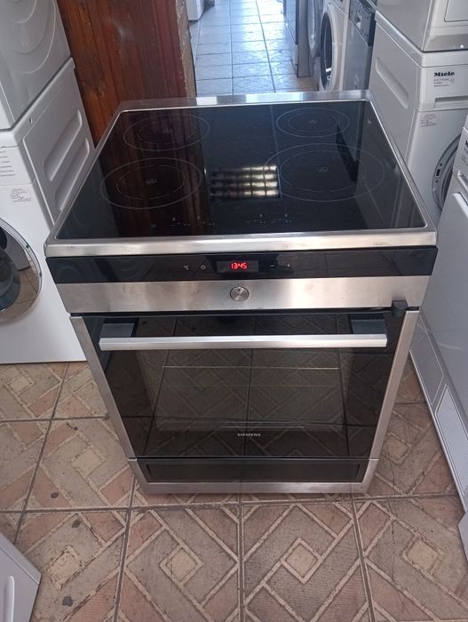 Иноксова свободно стояща печка с индукционни котлони SIEMENS  Гаранция