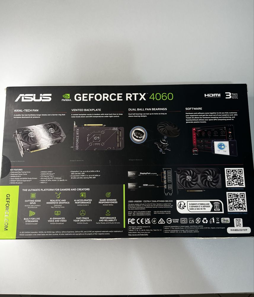 Placă video ASUS GeForce RTX 4060 8GB GDDR6 OC Dual - Sigilată