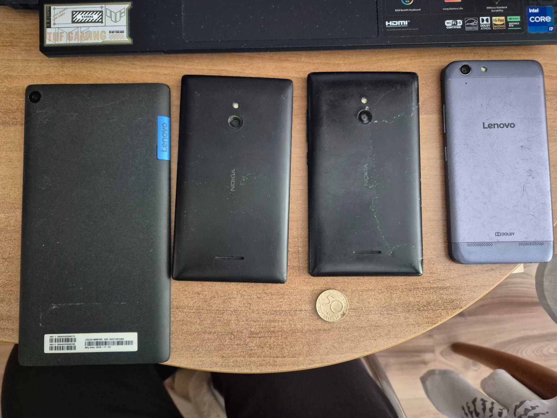 Телефони Nokia и Lenovo за части + Таблет Lenovo отлично състояние