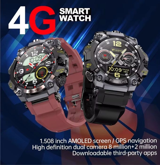 Ceas Smartwatch 4G LTE Wi-Fi GPS model iP68 Q668 16Gb RAM si 256Gb ROM