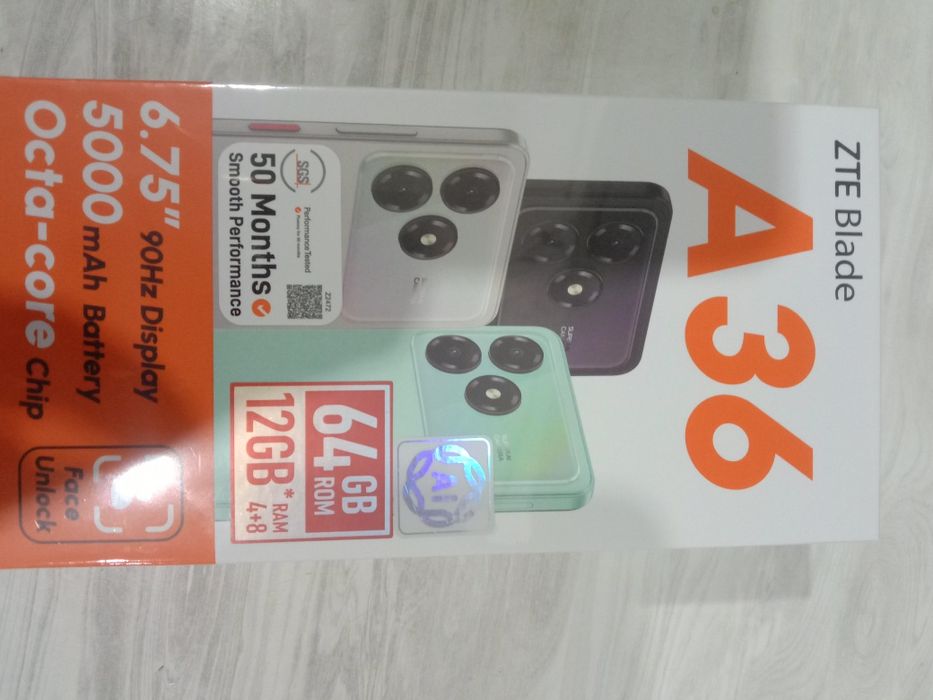 Продам новый телефон ZTE Blade A36
