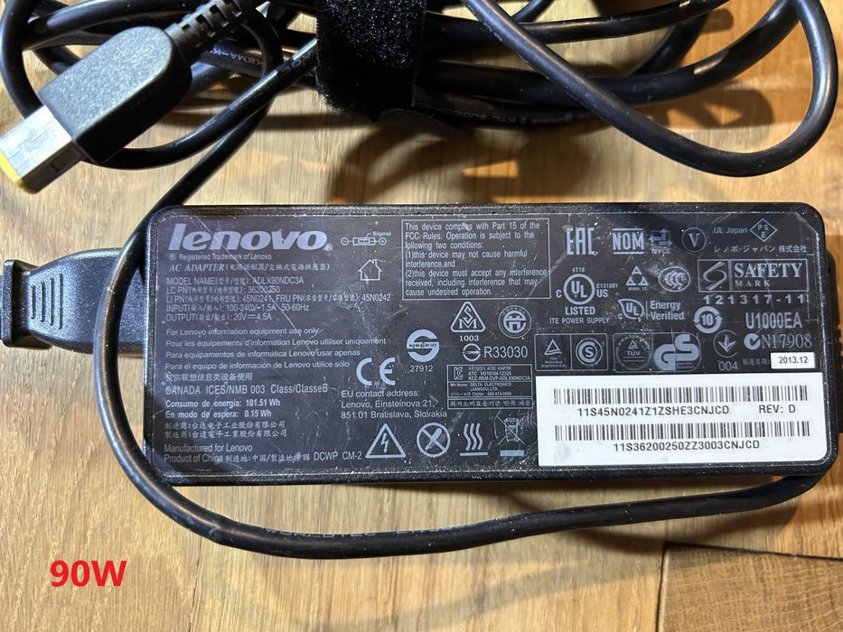 Incarcator laptop Lenovo 20V- 45W,65W, 90W, 130W -mufa dreptunghiulara