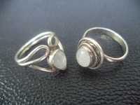 Старини сребърни уникални пръстени лунен камък