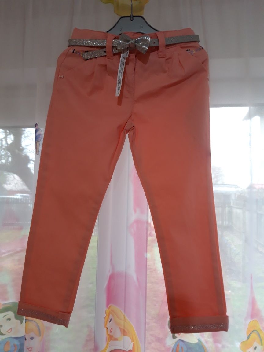 Pantaloni fata roz pal -104 cm/4 ani