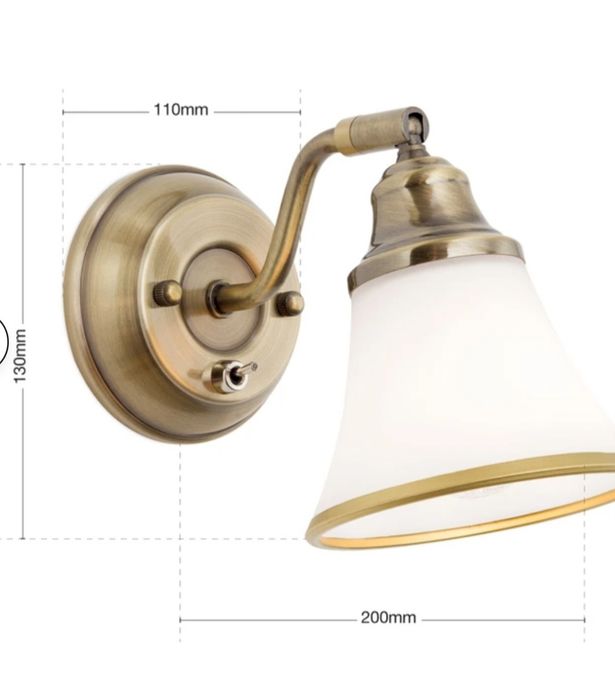 Лампа WA 2-1228/1 Patina, Винтидж стенна, 1 x E14, Рустик 2, Orion Lig