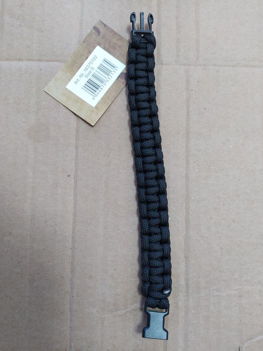 Brățară Paracord 15mm neagră Mil-Tec mărime S nouă nouță