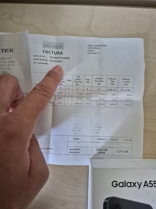 Vând Telefon Samsung a 55 cu garantie