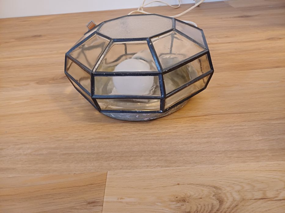 Accesoriu decor lumina vintage colectie sticla Limburg Germania 1960