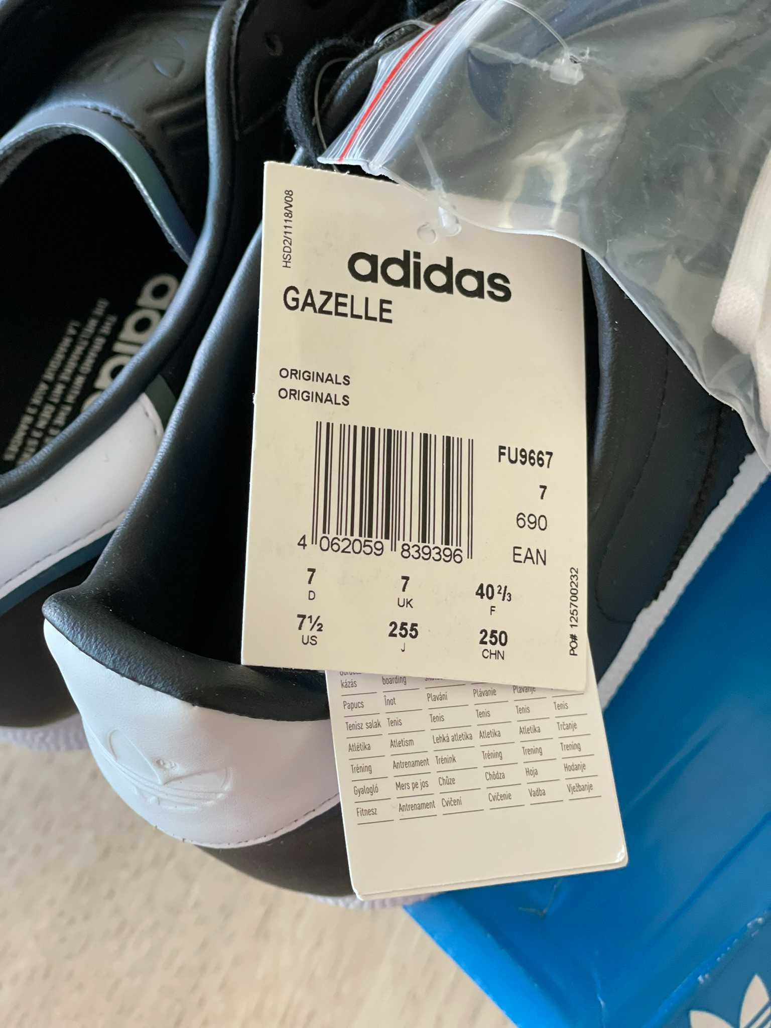 Adidas Gazelle дамски маратонки, черни, 40 2/3 EU