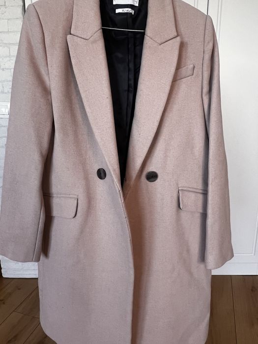 Палто с вълнена смес Mango