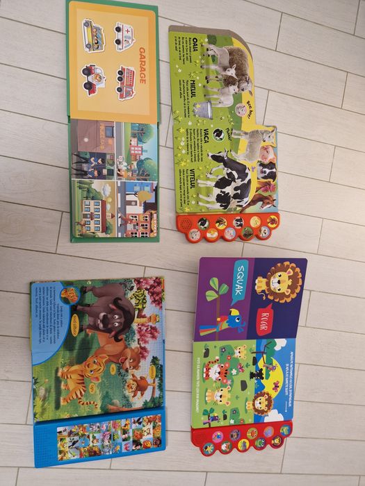 Carti animale cu sunete si puzzle pentru copii