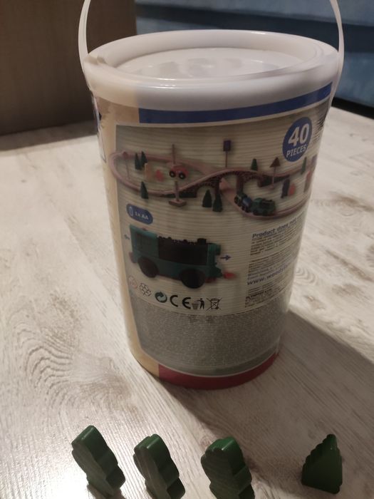 Set trenuleț și șine de lemn