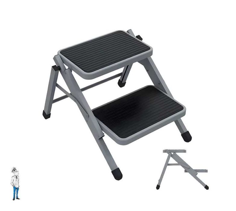 Сгъваема стълба с 2 стъпала за бусове, каравани, пикапи