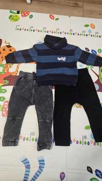 Set 2 pantaloni + bluza cadou marimea 92, H&M