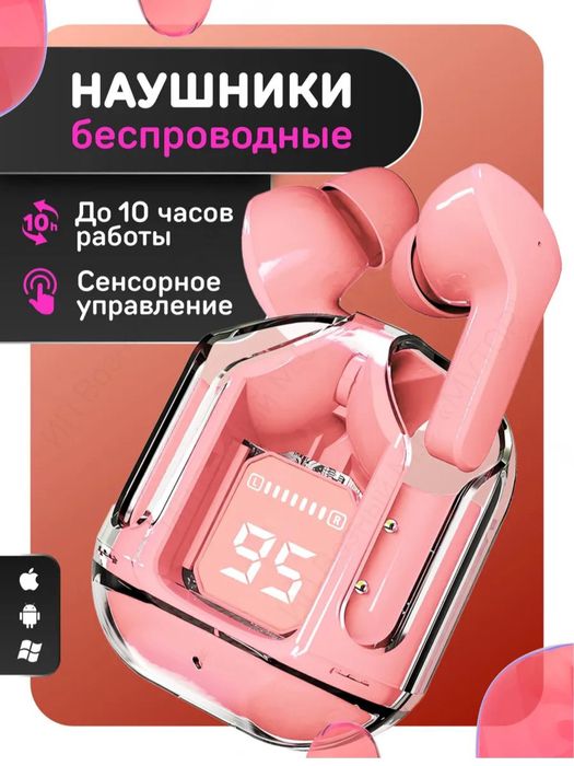 Беспроводные наушники с дисплеем, микрофоном и шумоподавлением