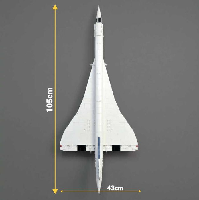 NOU TIP brand L Avion pasageri Concorde Icons 10318 2083pcs 105cm