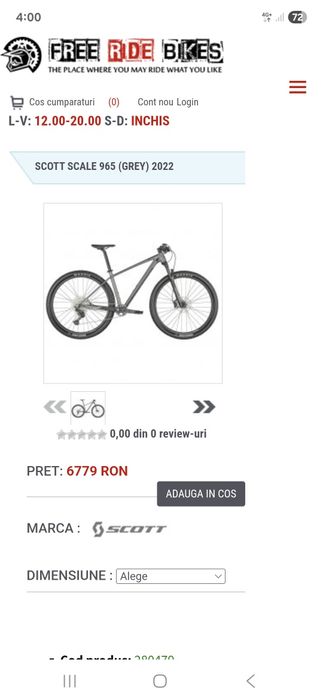 Vånd bicicleta Scott 965