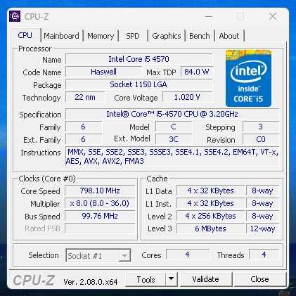 Процесор intel core i5 4570 сокет 1150