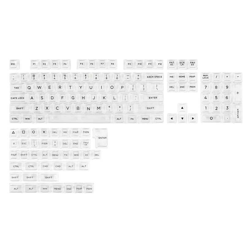 KiiBoom Crystal Keycaps Tastatura, Transparente, Cutie, Garantie