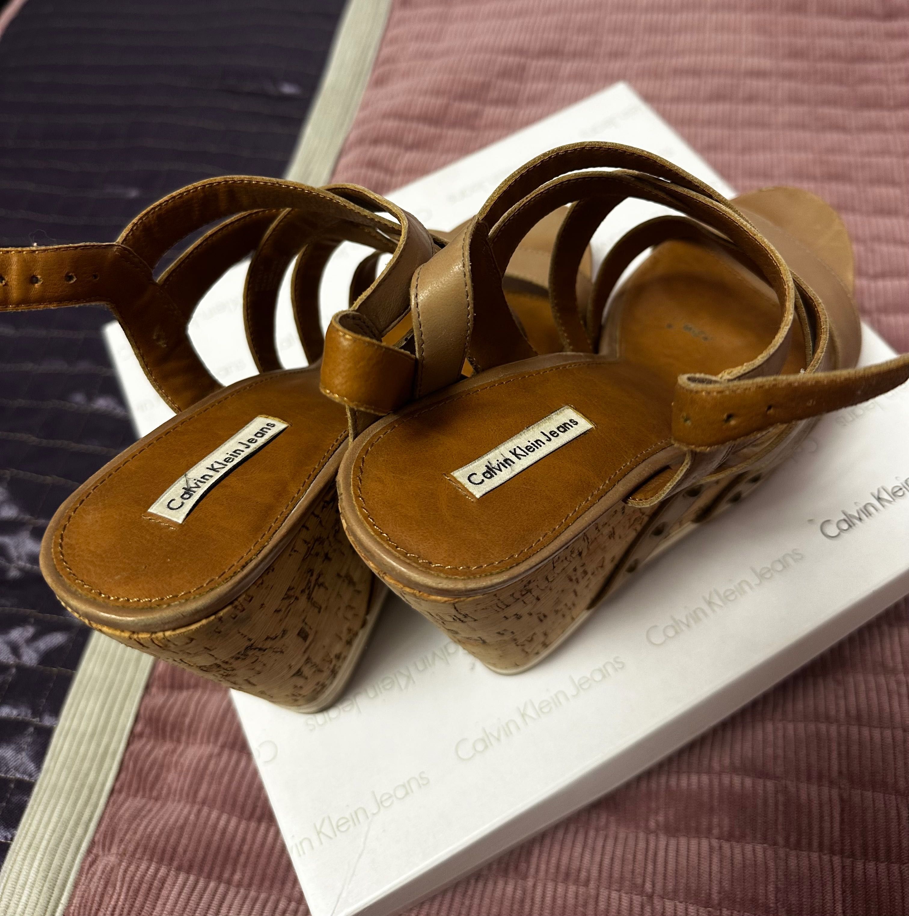 сандали платформи calvin klein