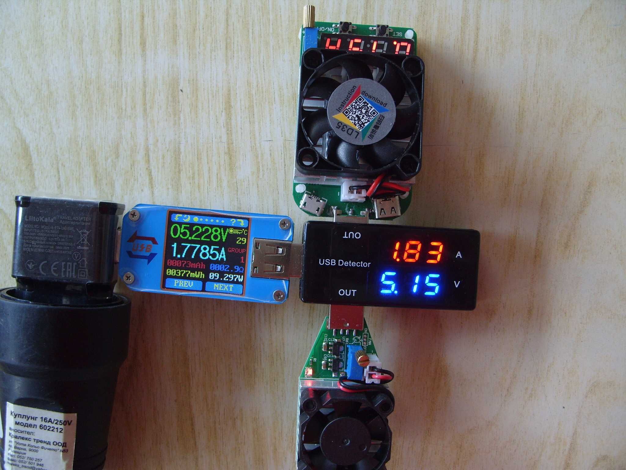 USB тестер-детектор с цветен дисплей  KWS-10VA