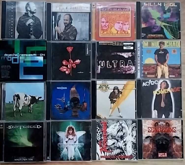 Cd Pearl jam Depeche mode Slipknot Pink Floyd ac/dc Scorpions Bon Jovi