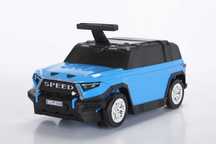 Valiza tip masinuta, Kinderauto SPEED, multifunctionala 2 in 1 #Blue