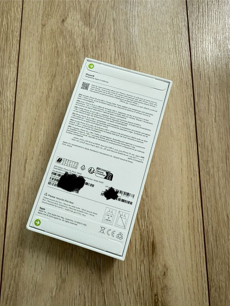 Iphone 16 (ЧИСТО НОВ) 128GB BLACK - 12м гаранция - неразпечатван