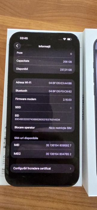 Iphone 16 Pro Max 256 Gb + Factura si Garantie 20 de luni