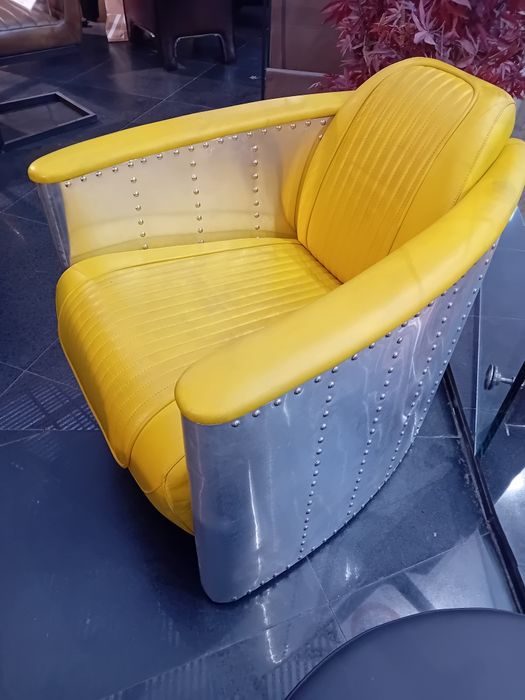 Fotoliu piele și aluminium