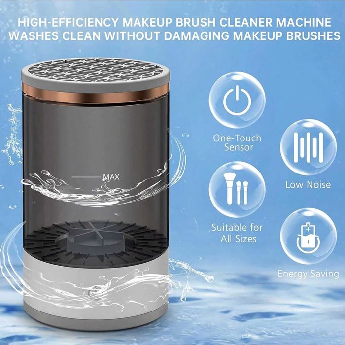 Aparat pentru Curatare Pensule Machiaj 3 in 1, Smart MakeUp, Spalare