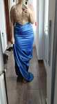 Rochie de nuntă albastră cu auriu