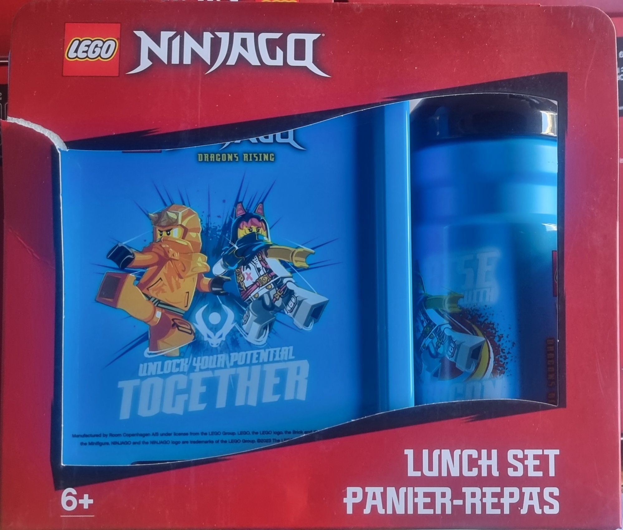 Комплект бутилка и кутия за храна Lego - Ninjago Lunch , червен