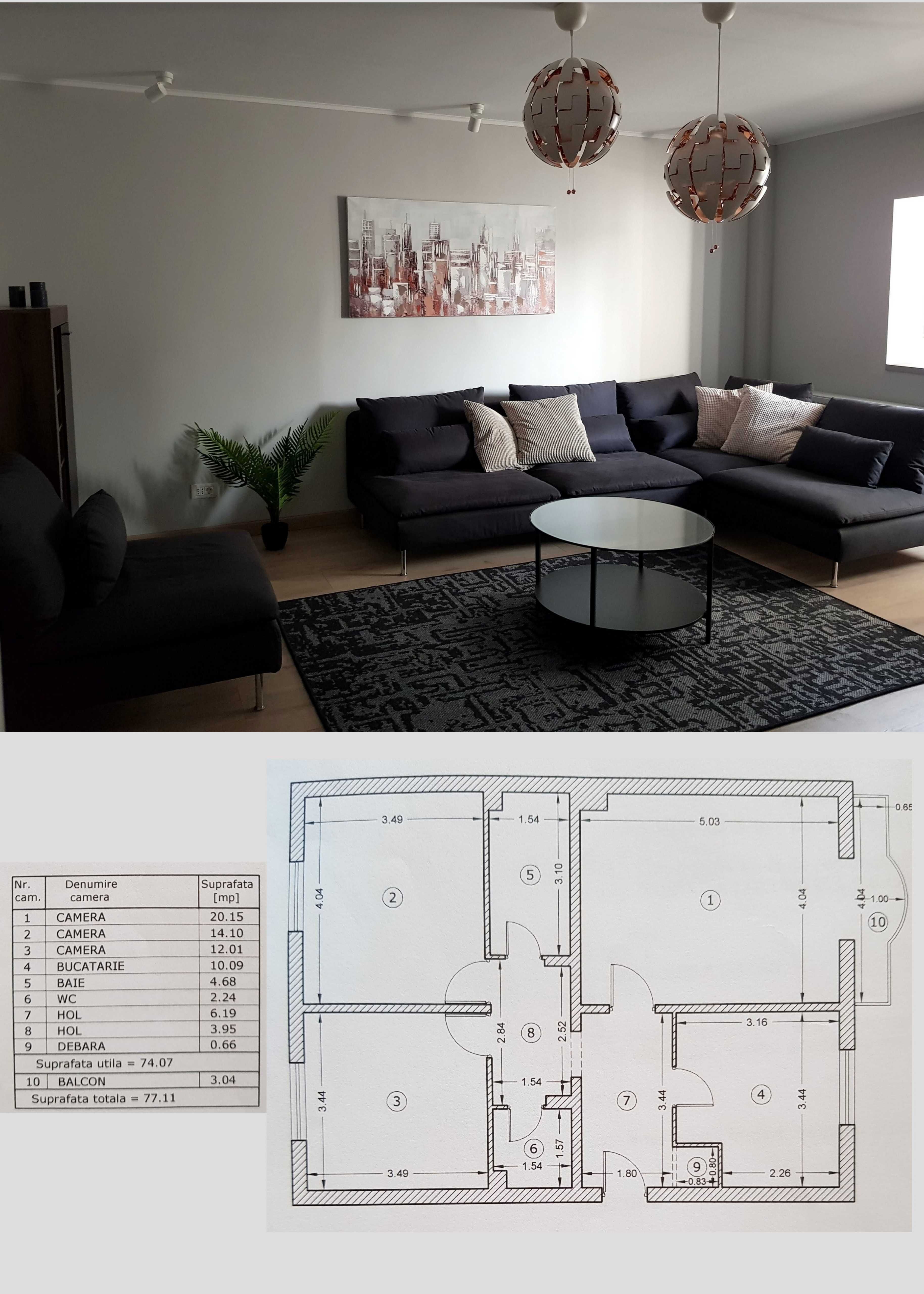 Lujerului - Ap decomandat 3 camere, Uverturii cu Virtutii, 0% comision
