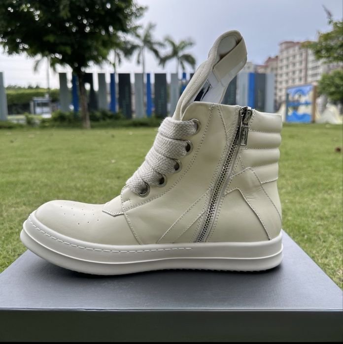 Rick Owens GeoBasket Jumbolace White