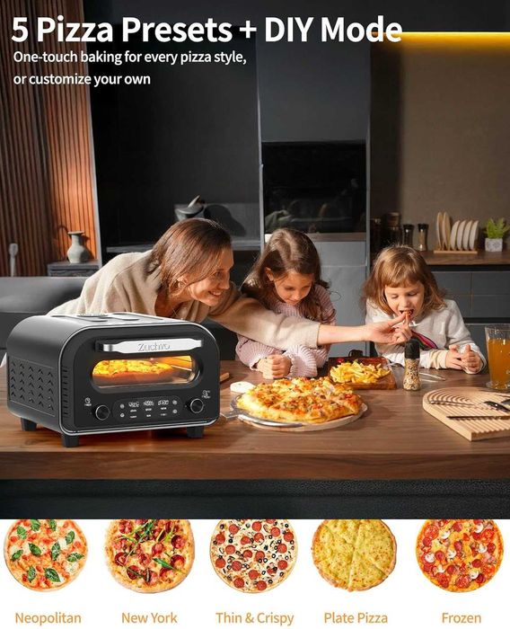Електрическа фурна за пица Zachvo (HF-1201BK) 1700W