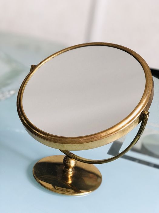 Mid Century Oglinda masa /machiaj - cupru