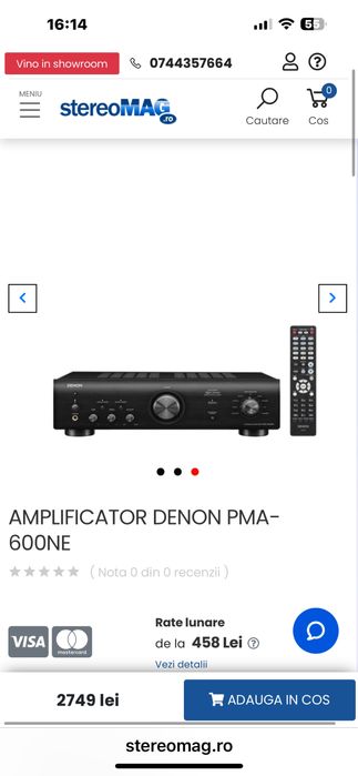 Amplificator Denon PMA-600NE,70W, Subwoofer pre-out,Bluetooth,D.AC.